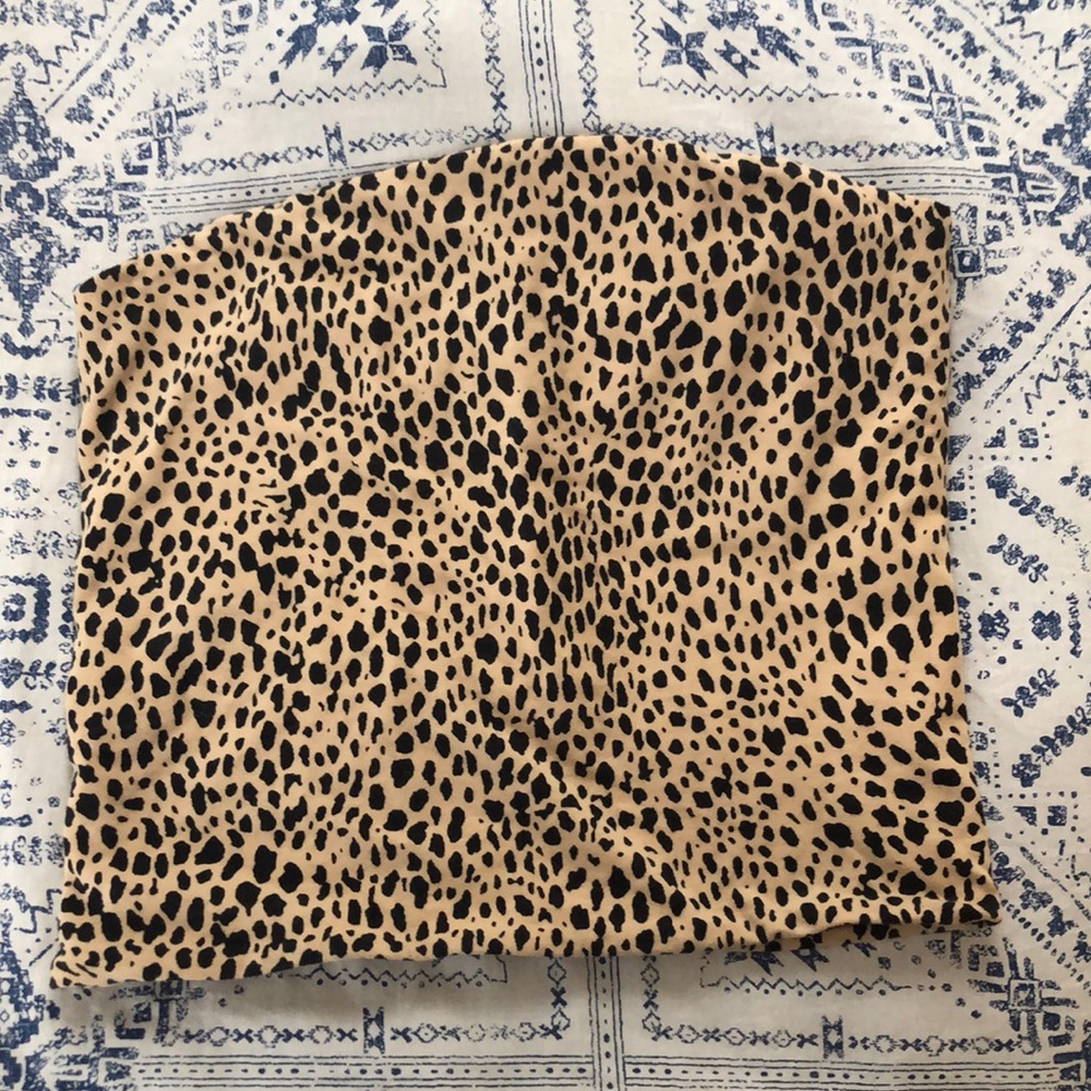 Cheetah print tube top